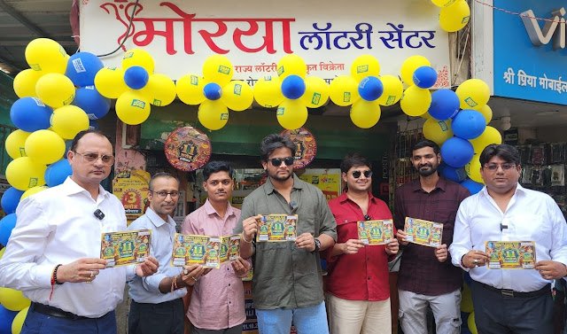 Actor Abhinay Berde & Deepesh Zo Felicitates Stockist and Retailer of Dear Lottery 1st Prize Ticket